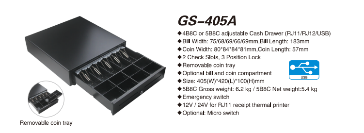 Характеристики денежного ящика 405A
