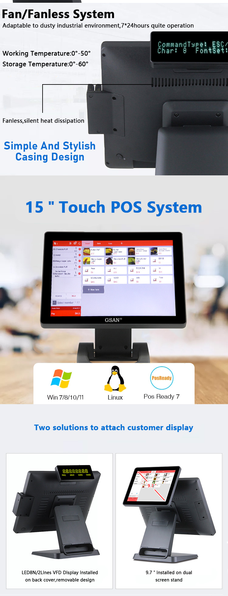 15 '' Touch Screen System