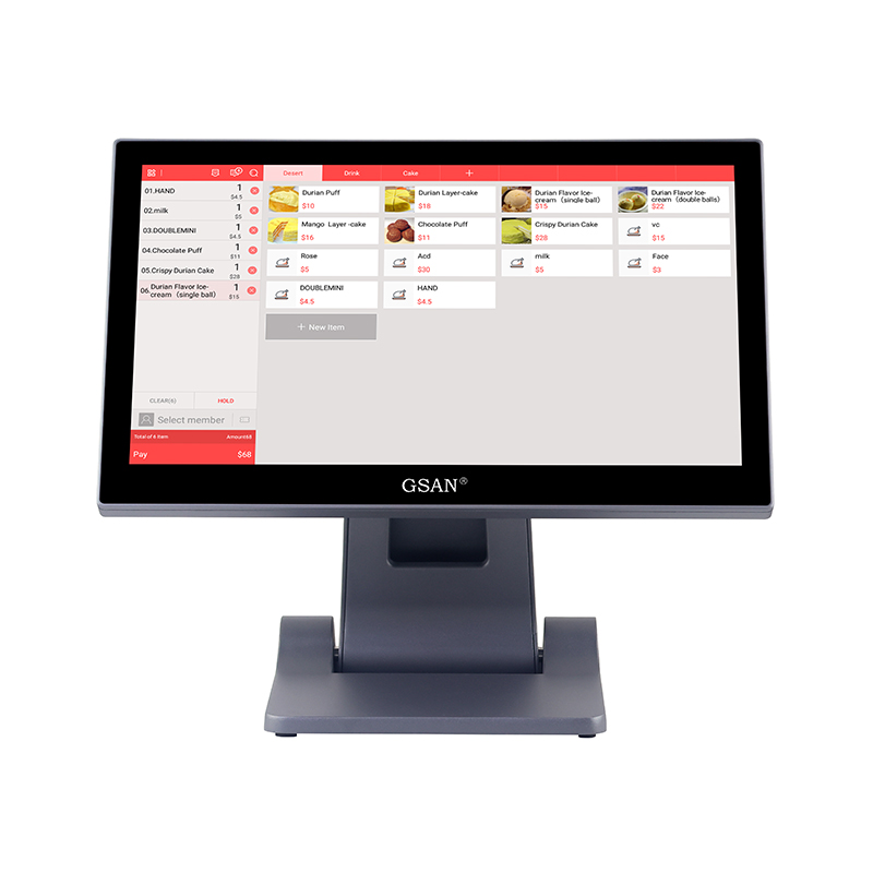 GS-T2 Индивидуальный терминал системы POS сенсорного экрана 15,6 дюймов для адвокатского сословия