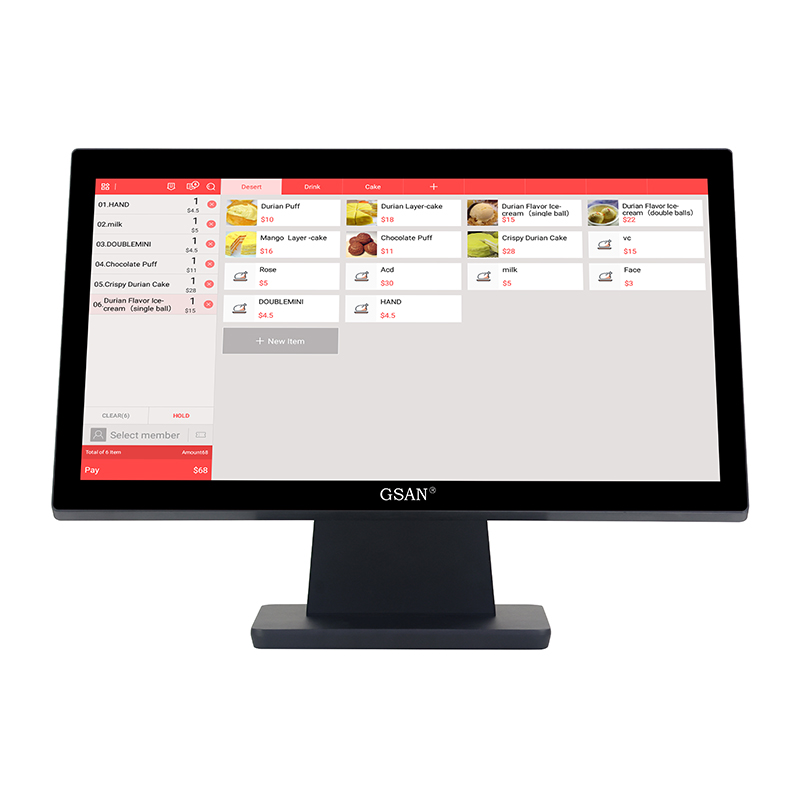 GS-A7 «Все в одном» Windows 21,5-дюймовая POS-система с сенсорным экраном для магазинов розничной торговли